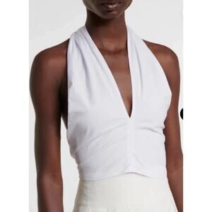 Staud 100% Cotton Halter Side Zipper Size 14 NWT